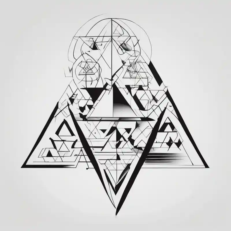 arara with small details, triangle and square forms – Minimaliste, Noir et blanc