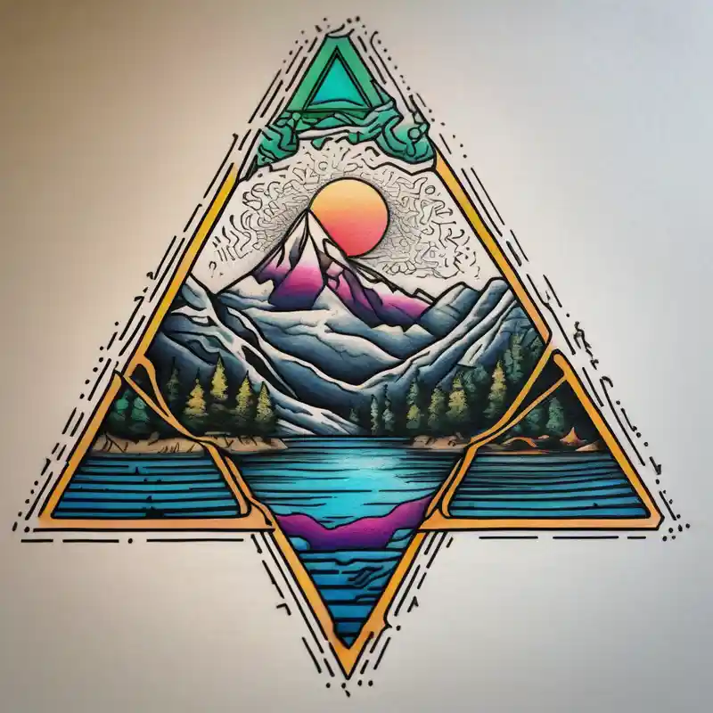 Mountains with the river running through it all inside a triangle with Humboldt at the topb Mendocino in the left corner and