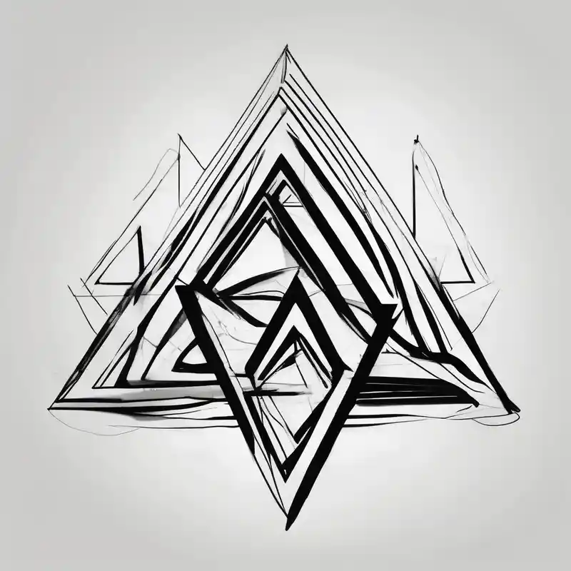I want three triangles that overlap each other. Spirit mind and body
