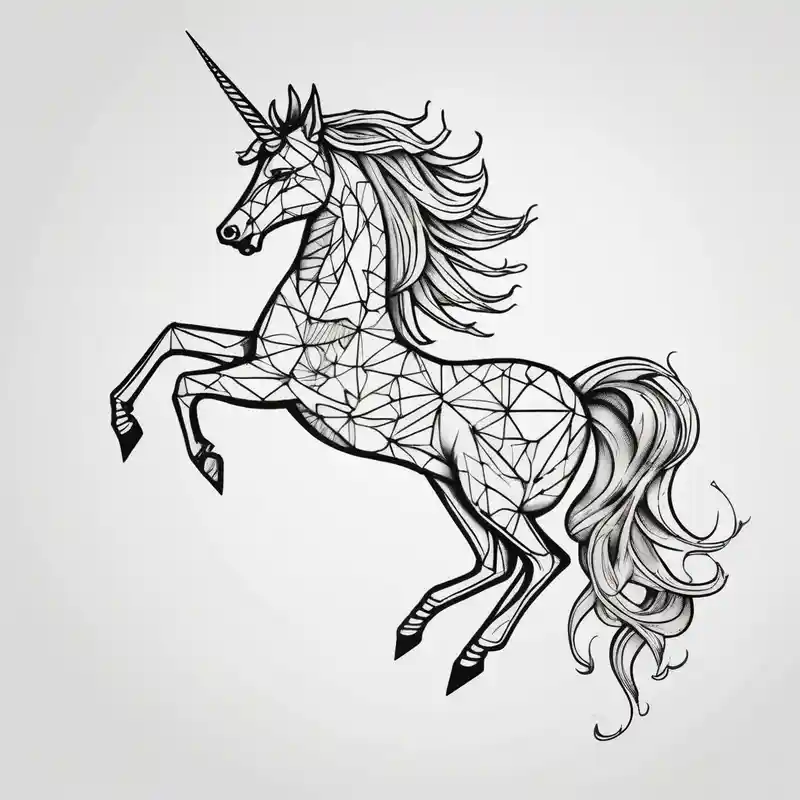 Whimsical unicorn in clouds