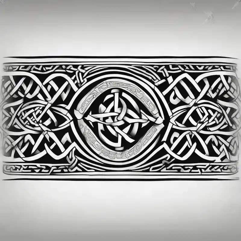 And arm band tattoo with an emphasis on Anglo Saxon and Celtic tradition