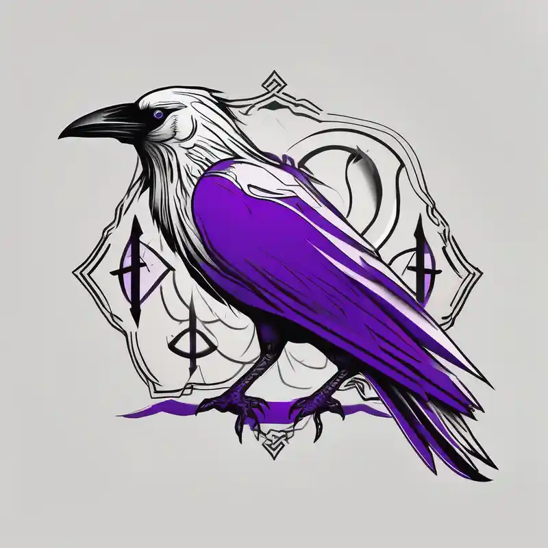 japanese style RIP Tattoo Ideas in 2025 about A crow tattoo that incorporates a strip/band of purple somewhere in the design to represent dealing with domestic abuse. wedding-band and A crow tattoo that incorporates a strip/band of purple somewhere in the design to represent dealing with domestic abuse. wedding-band