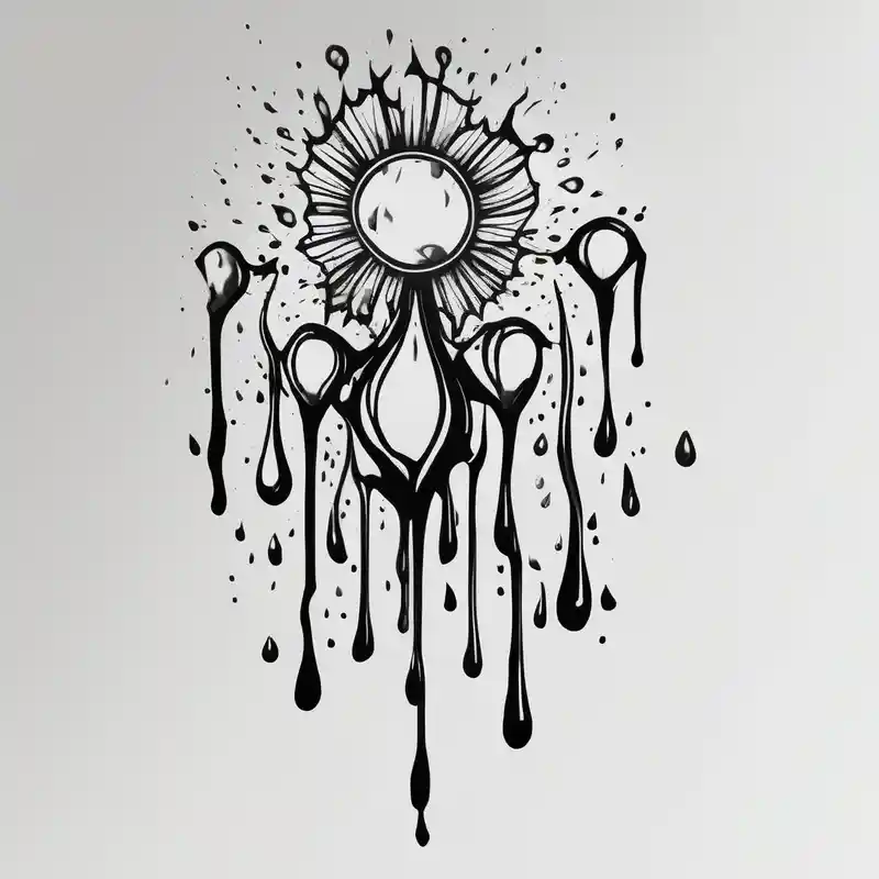 rain droplets white background