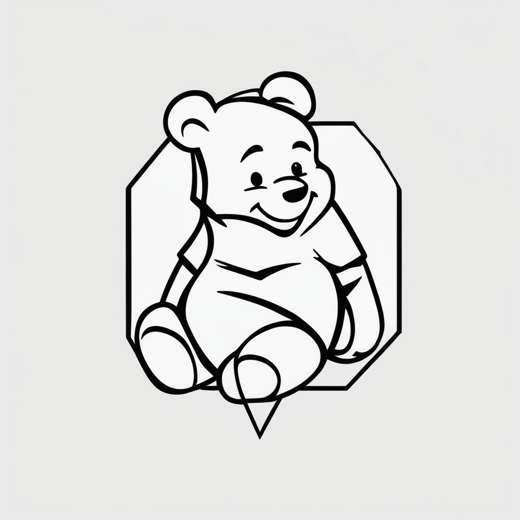 Winnie the pooh winnie-the-pooh, AI-generated Minimalist tattoo design