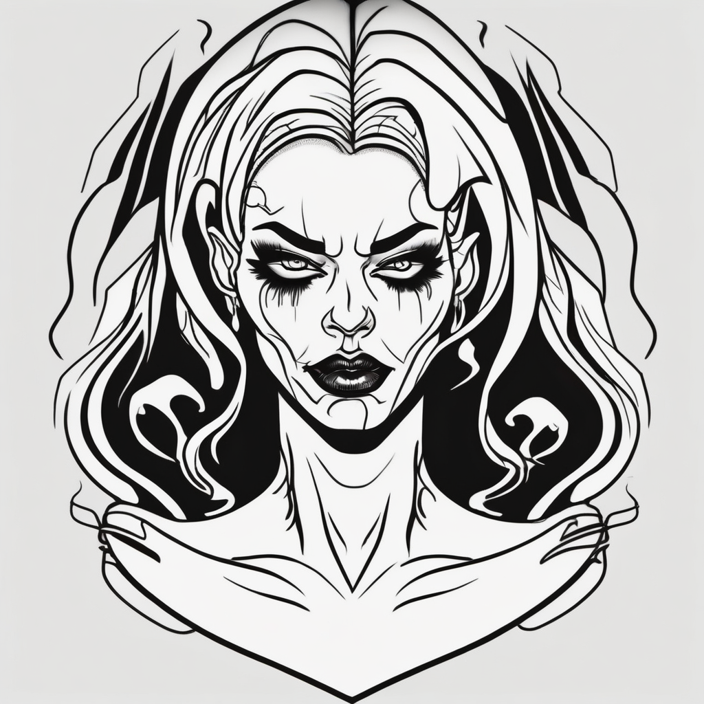 Scary women arm tattoo wrist-for-women, AI-generated Cartoon tattoo design