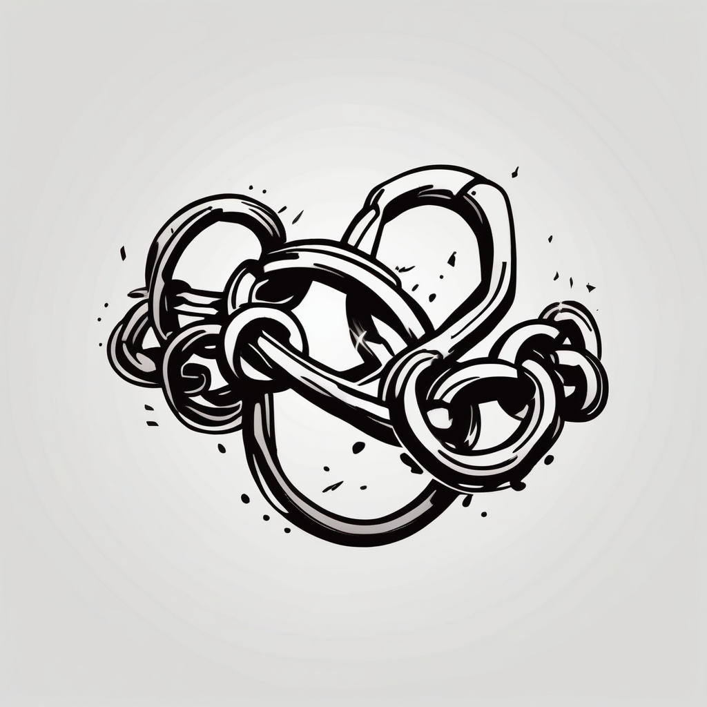 tattoo broken chain on wrist wrist-for-women, AI-generated Cartoon tattoo design